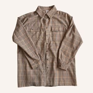 PRINCESS POLLY brown tan button up shirt, size US 4